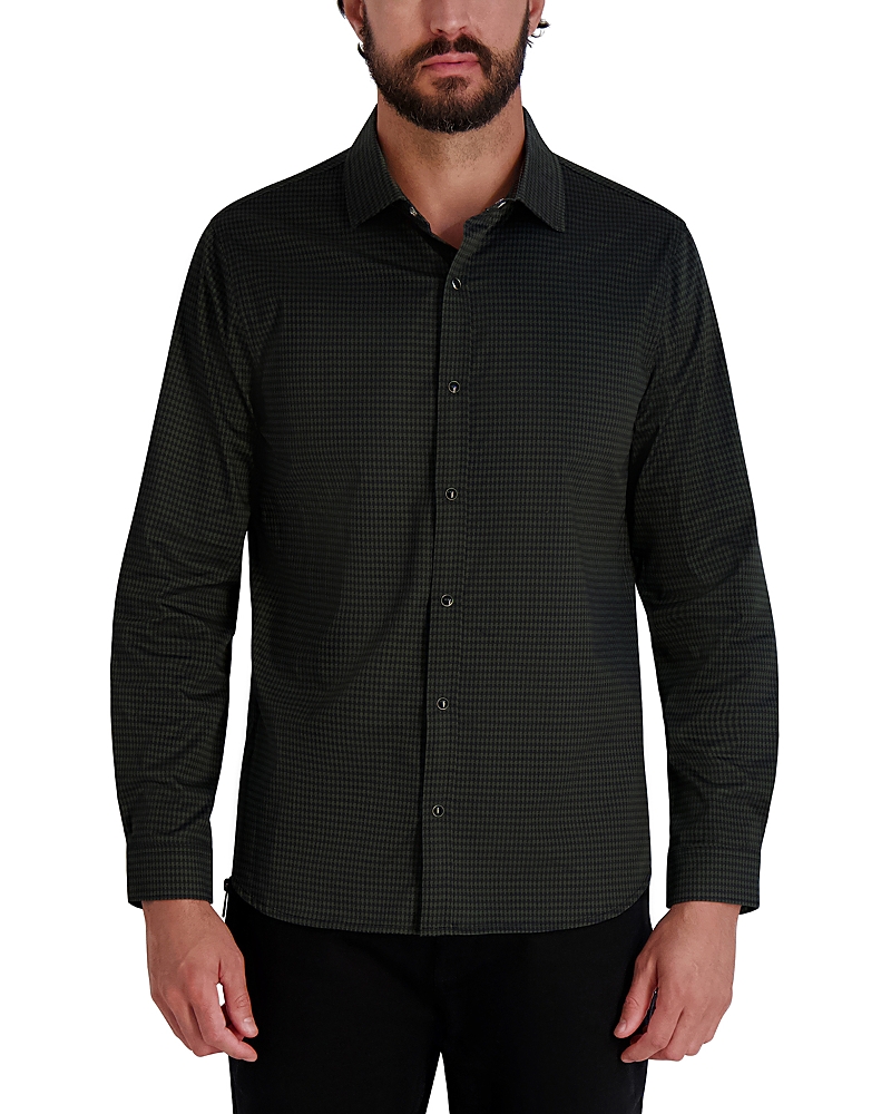 Karl Lagerfeld Paris Long Sleeve Printed Button Front Shirt