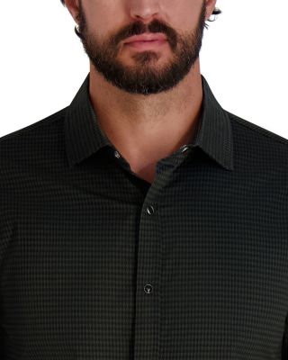 Long Sleeve Printed Button Front Shirt