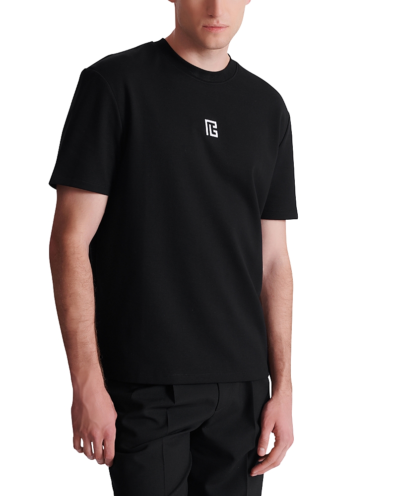 Balmain Small Logo Tee In Black