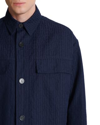 Monogram Print Overshirt Jacket