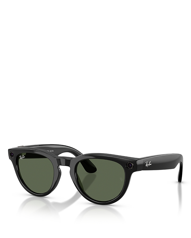 Ray Ban Ray-ban Meta Headliner Round Ai Sunglasses, 51mm In Black