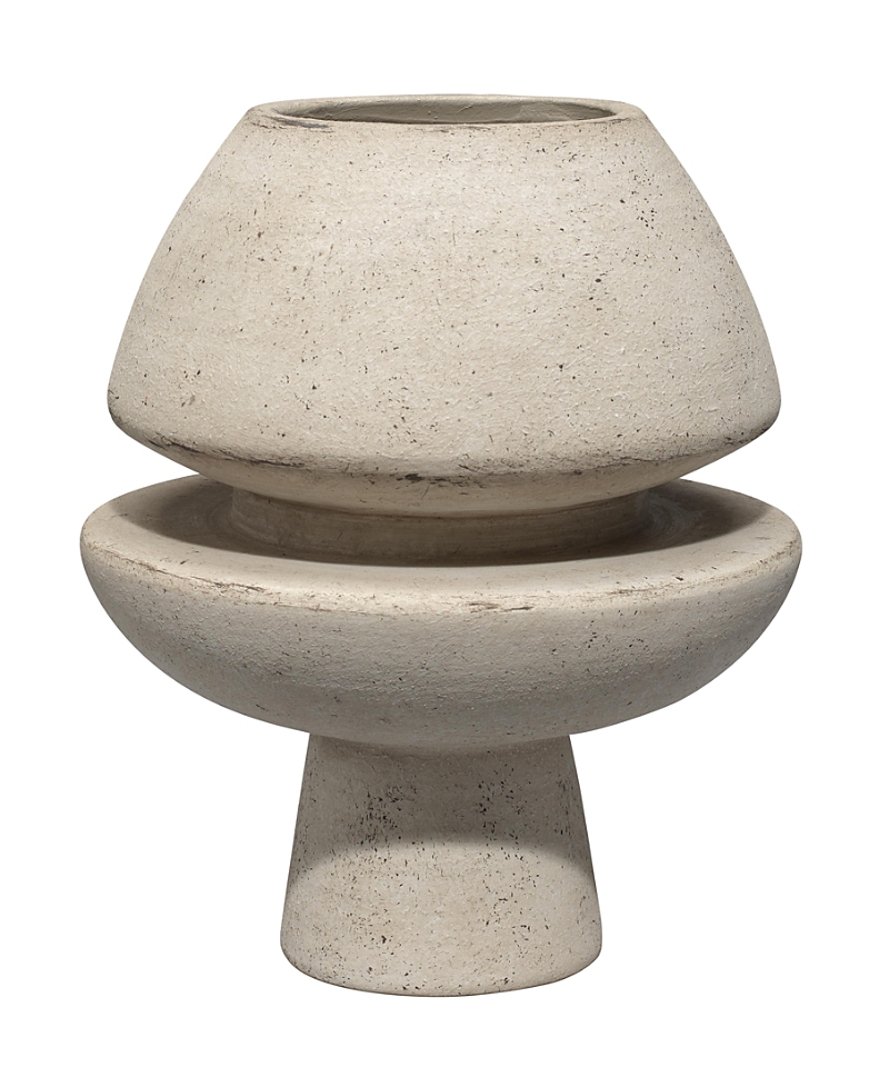Jamie Young Foundation Decorative Ceramic Vase In Neutral