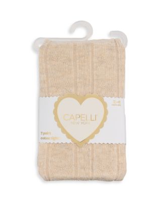 Girls' Footed Sweater Tights, 2 Pack - Little Kid