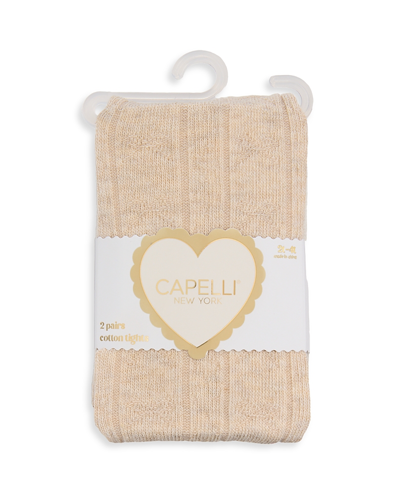Capelli Girls' Footed Sweater Tights, 2 Pack - Little Kid