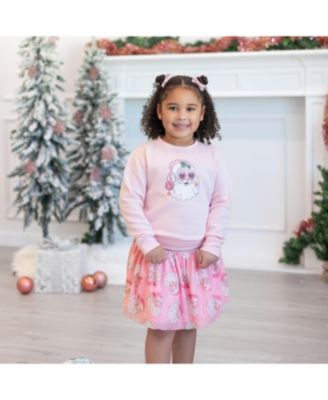 Girls' Disco Santa Christmas Sweatshirt - Baby, Little Kid