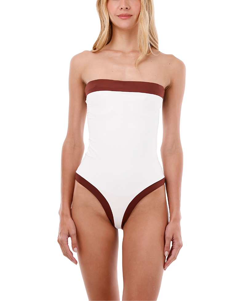 Malai Barn Color Blend Lunaria Bandeau One Piece In White
