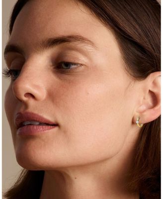  Solitaire Huggie Hoop in 14K Yellow Gold, 0.2ctw Round Brilliant Lab Grown Diamonds