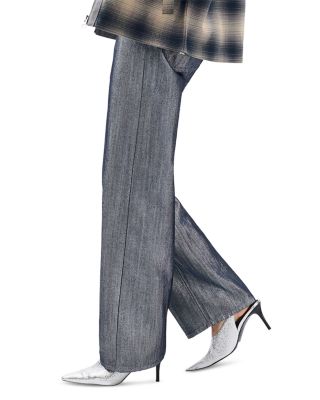 The Logan Featherweight High Rise Wide Leg Jeans in Indigo Lux