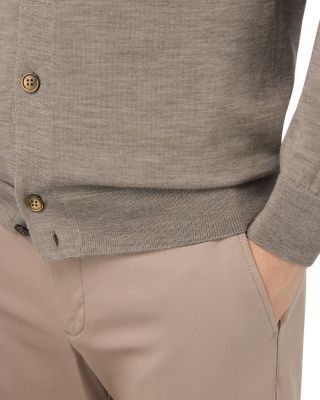 Wool Silk Cashmere Mock Neck Cardigan