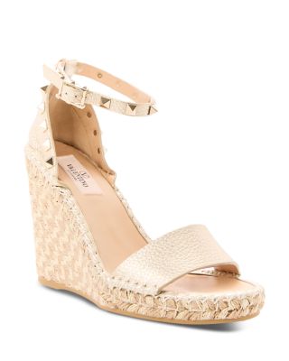 Women's Studded Espadrille Wedge Sandals