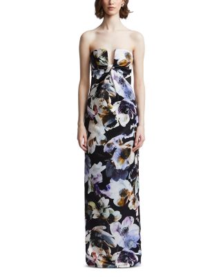 Roslyn Floral Twist Front Gown