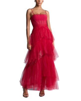 bcbg tulle evening dress Dot Tulle Gown