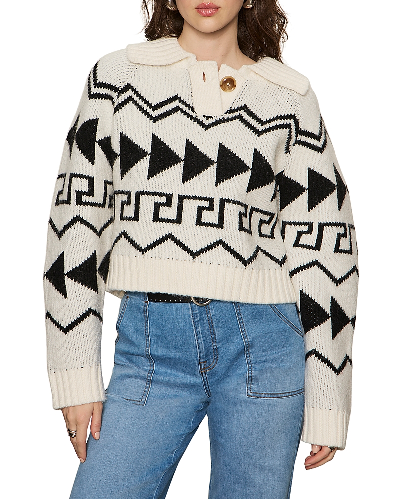 Sanctuary Below Zero Fair Isle Sweater In Metallic