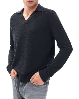 Charles Long Sleeve Wool Polo Sweater