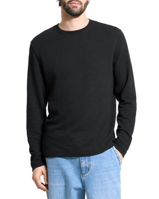 Delroy in Studio T Jacquard Relaxed Fit Long Sleeve Tee