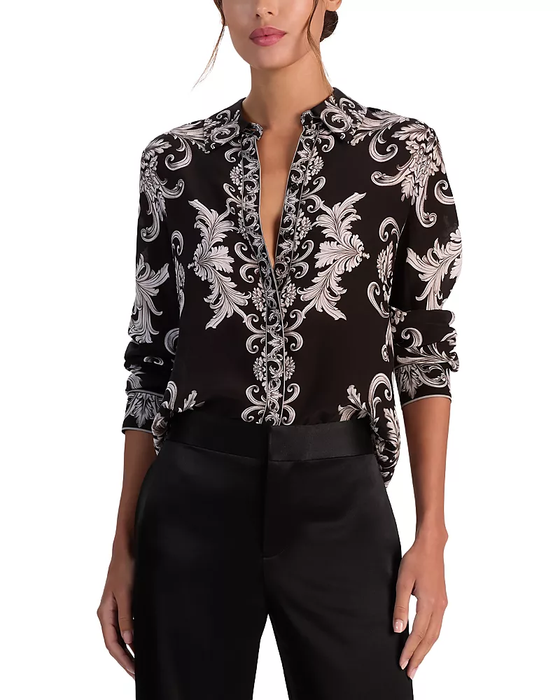 Alice and Olivia Willa Silk Tee