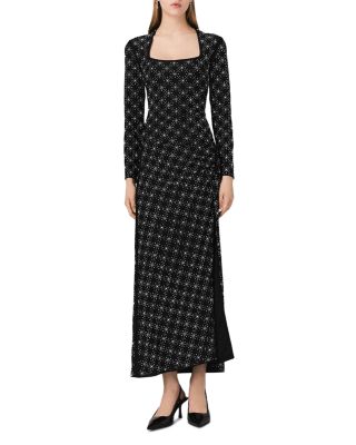 Roseperla Rhinestone & Pearl Maxi Dress