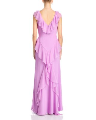 Estella Bias Ruffled Gown