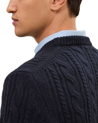 Cashmere Crewneck Cable Sweater