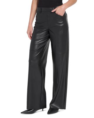 Azara Wide Leg Faux Leather Pants 