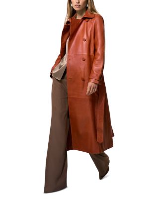 Leather Trench Coat 