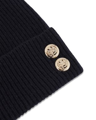Biana Knitted Button Beanie