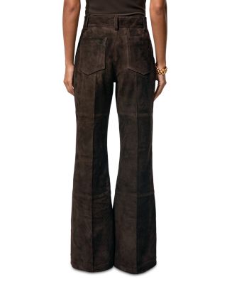 Priya High Rise Suede Flare Leg Pants
