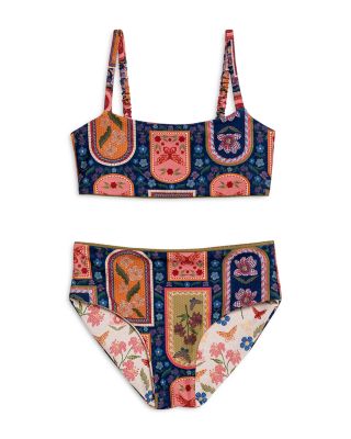 Girls' Sky Fiore Reversible Two Piece Swimsuit - Little Kid, Big Kid