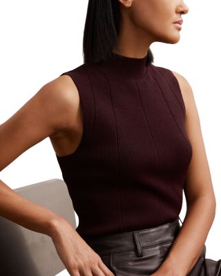 Milan Mock Neck Sleeveless Sweater