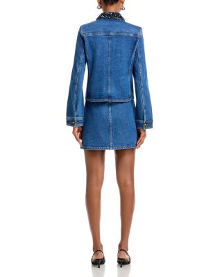 Amara Rhinestone Denim Skirt