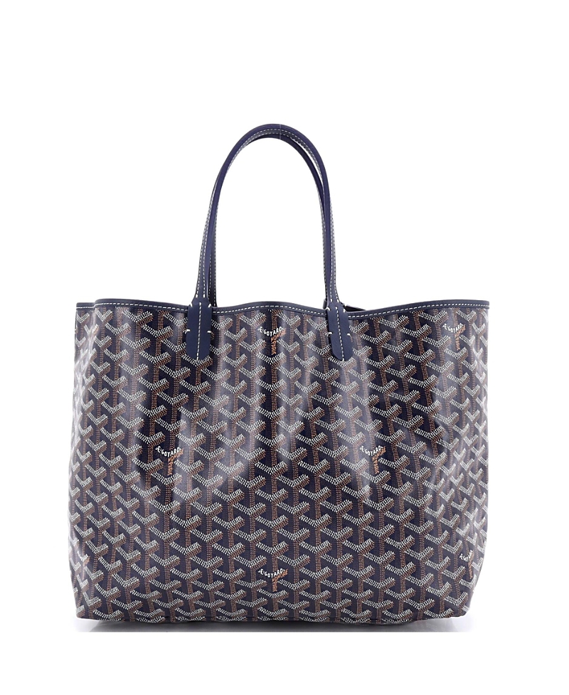Pre-owned Pre-owned Goyard  Goyard Pm Saint Louis Tote Coated Canvas In Blue