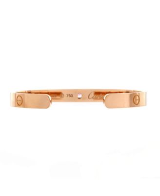  Love Cuff Bracelet 18K Rose Gold with Pink Sapphire