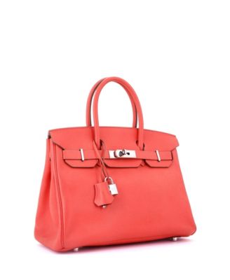 Birkin 30 Handbag Pink Epsom with Palladium Hardware
