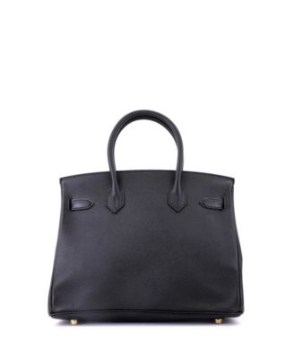 Birkin 30 Handbag Black Epsom with Gold Hardware