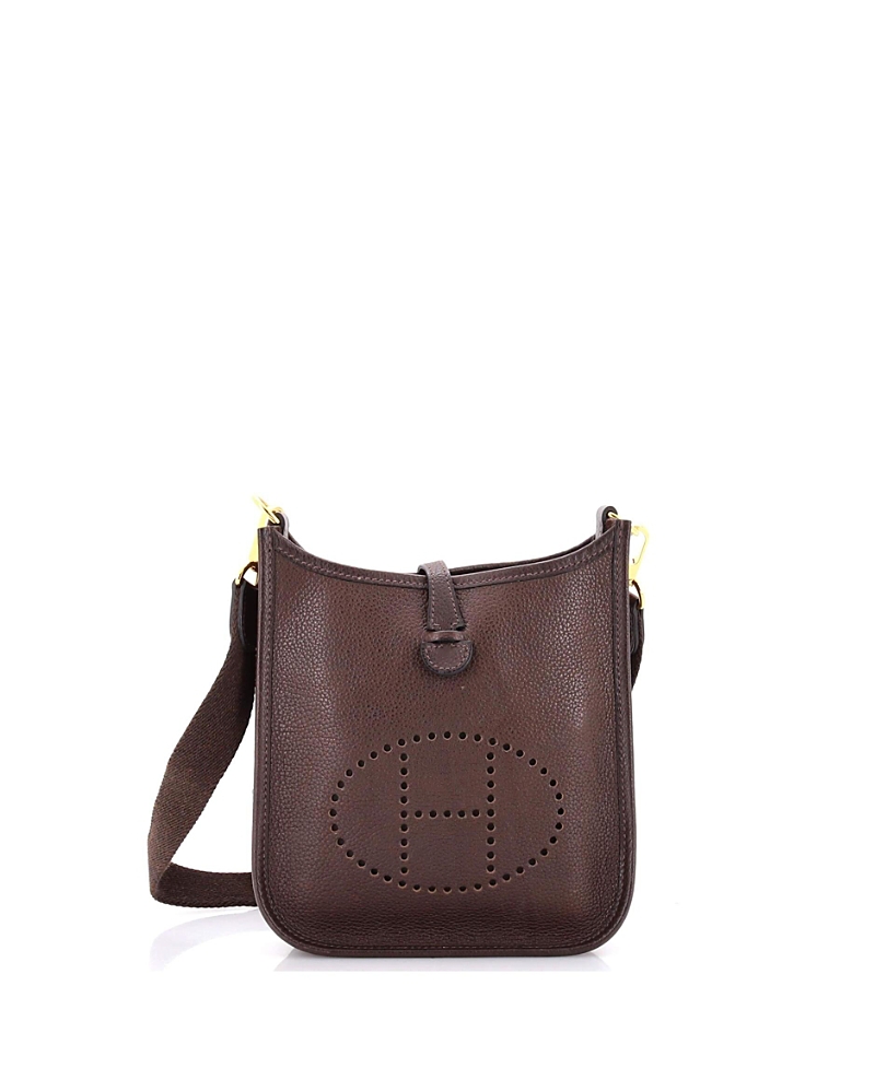 Click to view more detailed imagery on our partner's website Pre-owned Pre-owned Hermes Hermes Tpm Evelyne Bag Gen Iii Barenia Faubourg In Brown
