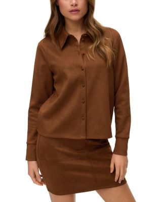 Kreta Faux Suede Long Sleeve Shirt