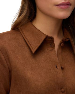 Kreta Faux Suede Long Sleeve Shirt