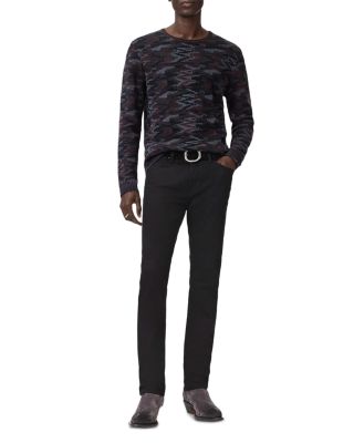 Caden Winter Pavement Jacquard Crewneck Sweater