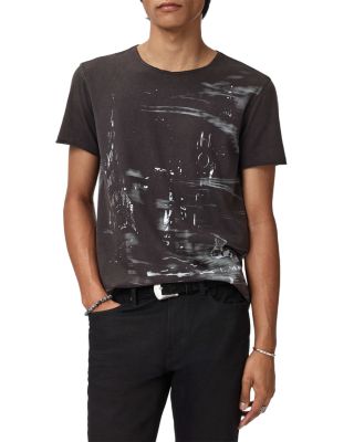 Short Sleeve Raw Edge Graphic Tee