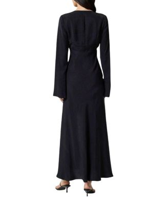 Crystal Button Detailed Maxi Dress