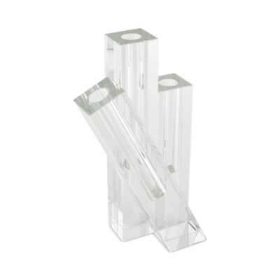 Tizo Crystal Glass Triple Bud Vase