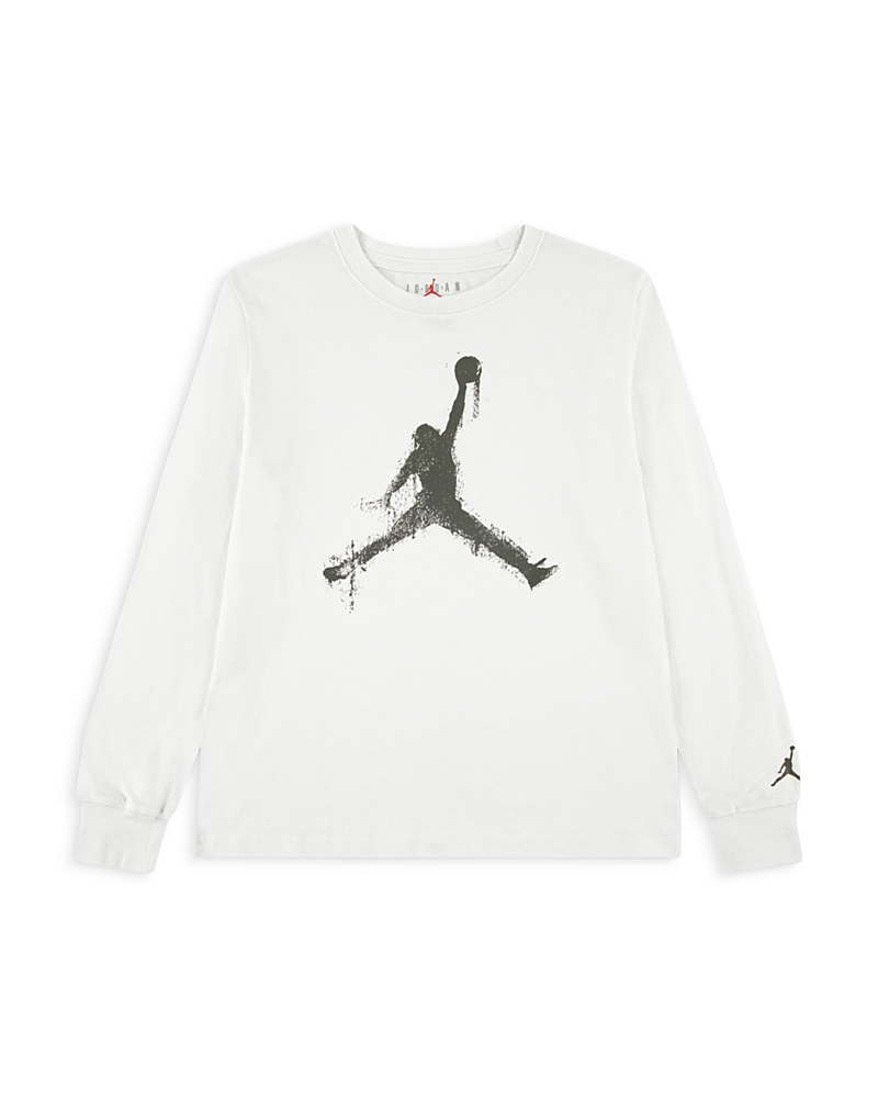 Jordan Boys' Jumpman Drips Long Sleeve Tee - Big Kid In Gray