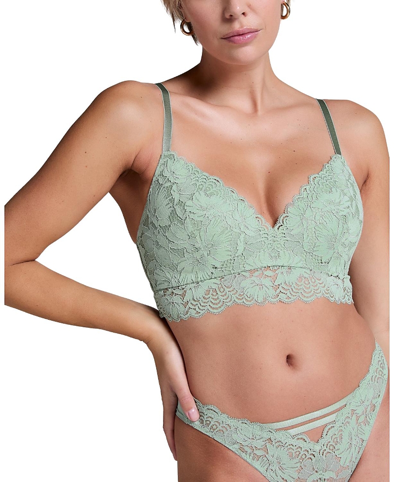 Hunkemoller Andrea Padded Non-wired Bra In Green