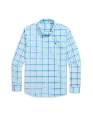 Boys' Coconut Key Plaid Featherweight Perf Shirt - Little Kid, Big Kid