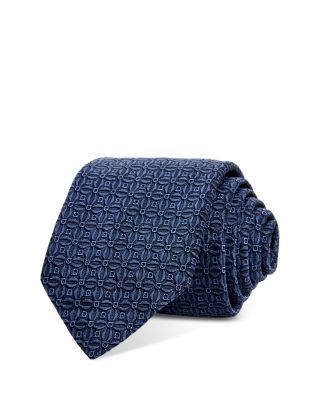 Silk Skinny Geometric Tie