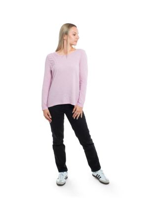  Wide Neck Ruching Details Tee