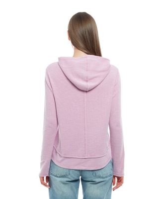  Double Peplum Drawsting Hoodie