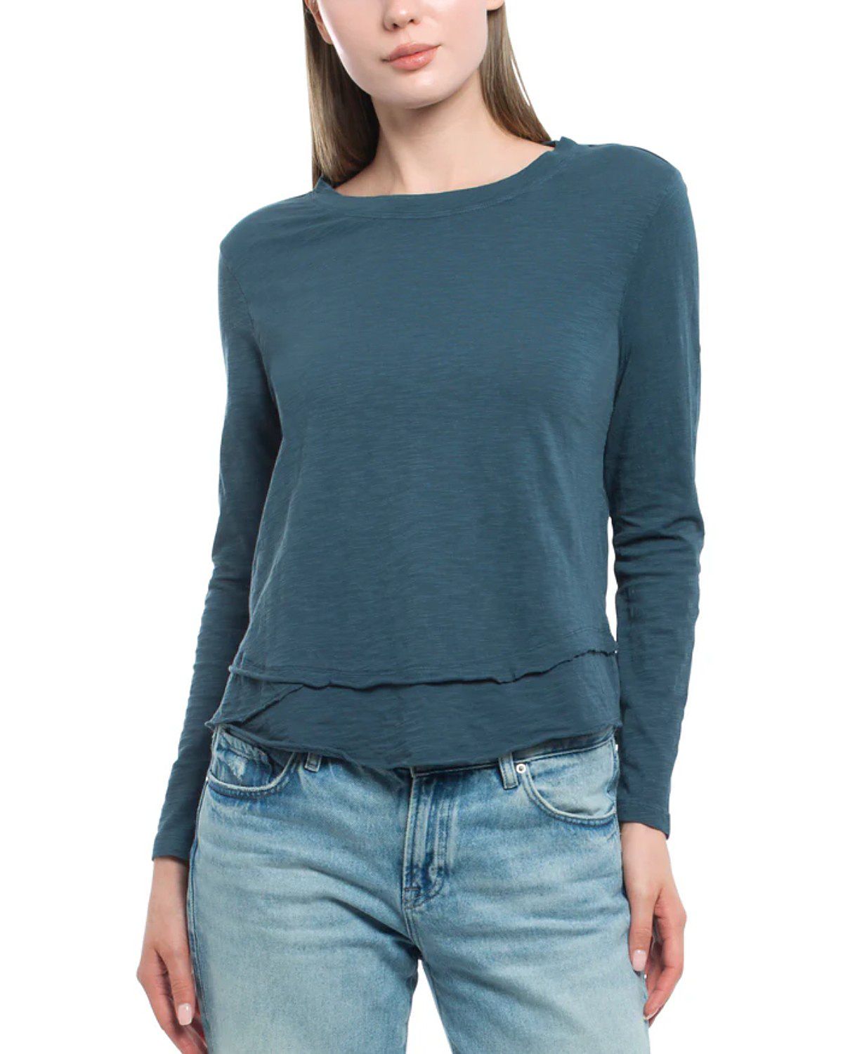 Wilt Clothing Long Sleeve Mock Layer Tee
