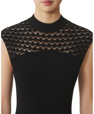  Lace Detail Dress In Viscose