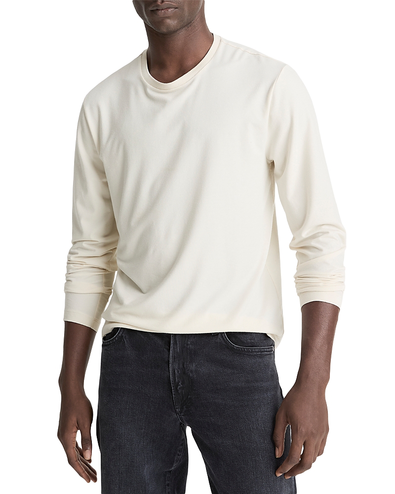 Vince Triblend Jersey Long Sleeved Crewneck Tee In Neutral